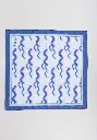 Foulard 100% voile de coton motif vague