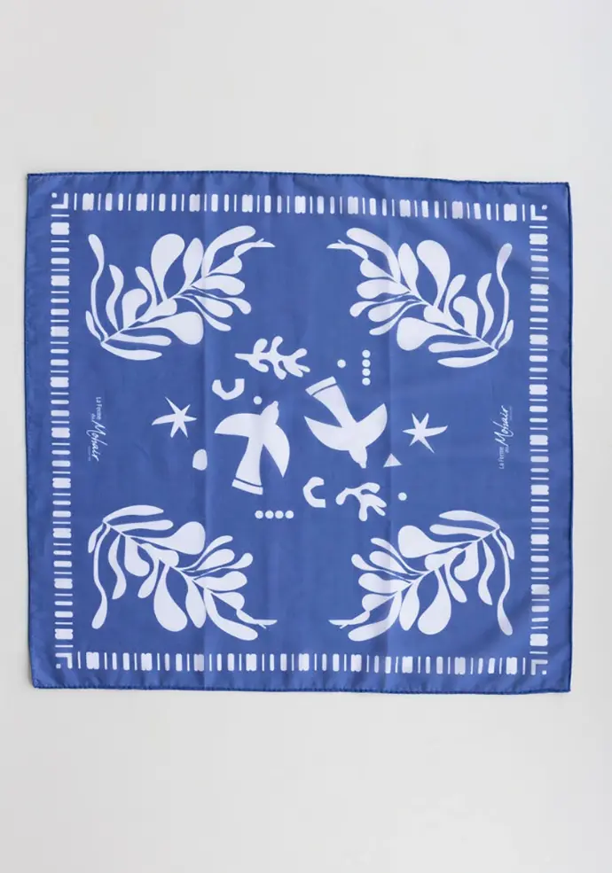 Foulard carré en voile de coton