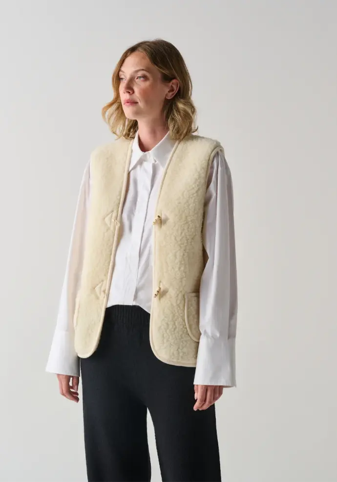 Gilet en laine de mouton femme 