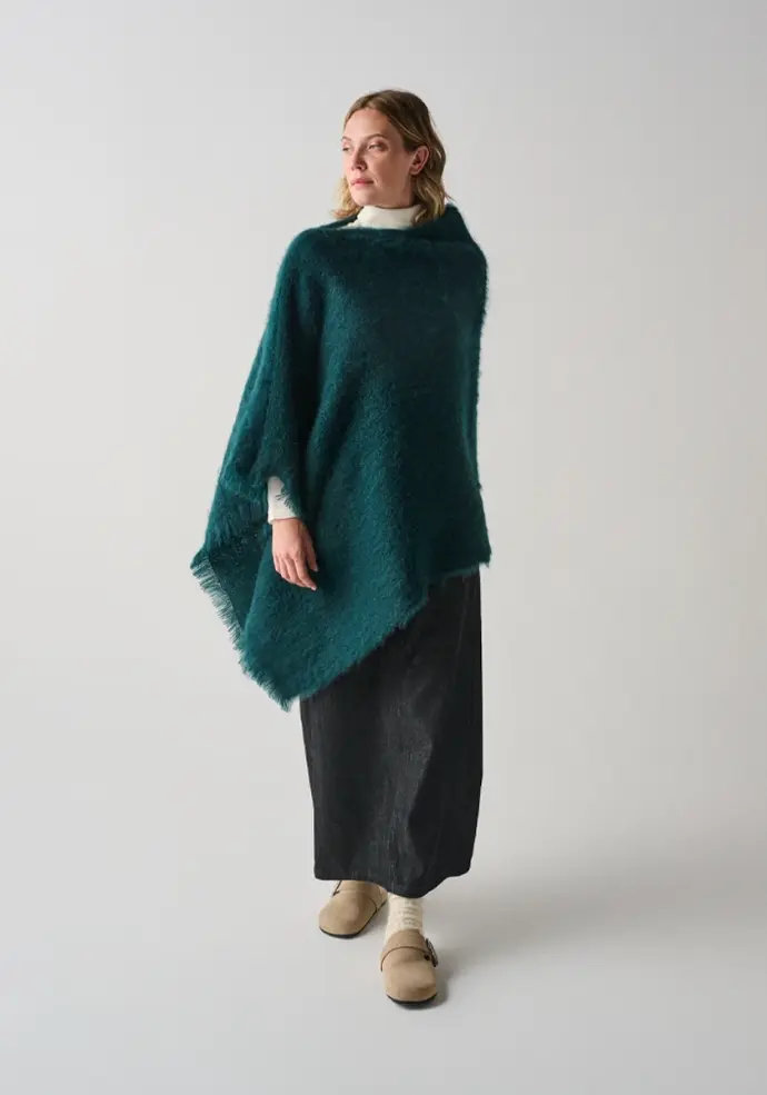 Poncho 100% mohair femme