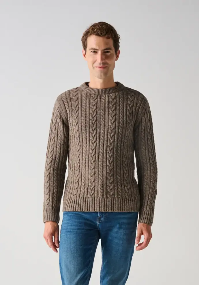 Pull homme col rond en laine de yack