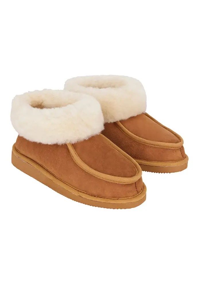 Chaussons mixtes rebord fourrés