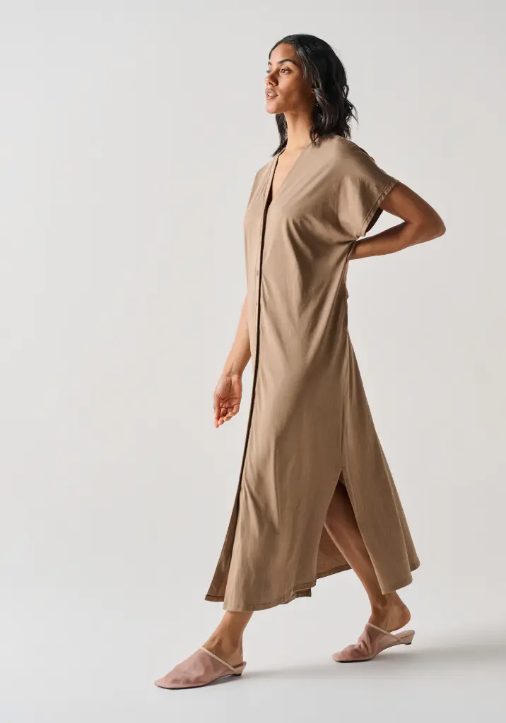 Robe caftan femme en 100% coton Pima