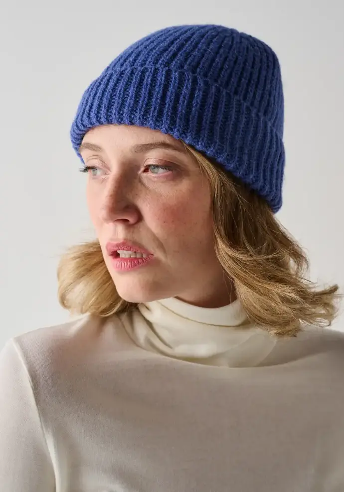 Bonnet femme en mérinos et alpaga