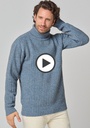 Pull col roulé en yack pour homme