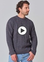 Pull homme col rond en laine de yack