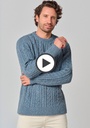 Pull homme col rond en laine de yack