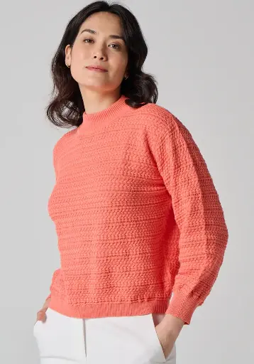 Pull femme col rond en coton bio