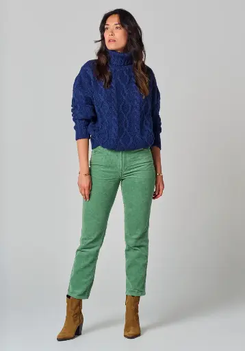 Pull irlandais femme en laine mérinos