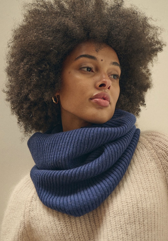 Snood pour femme tricoté en 100% laine mérinos