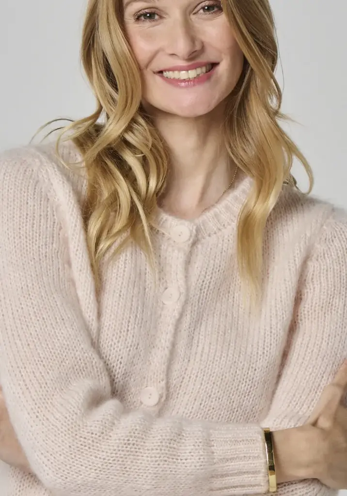 Cardigan femme en mohair de chevreau