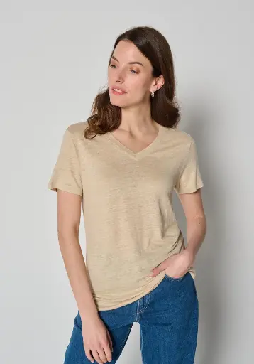 T-shirt femme en lin lavé