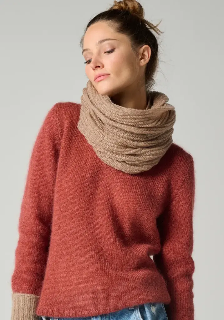 Snood femme en laine mohair