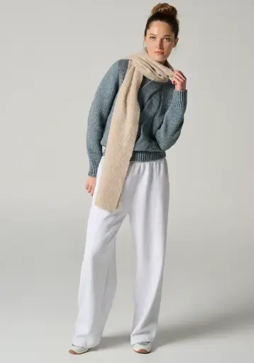 Echarpe femme en laine et alpaga