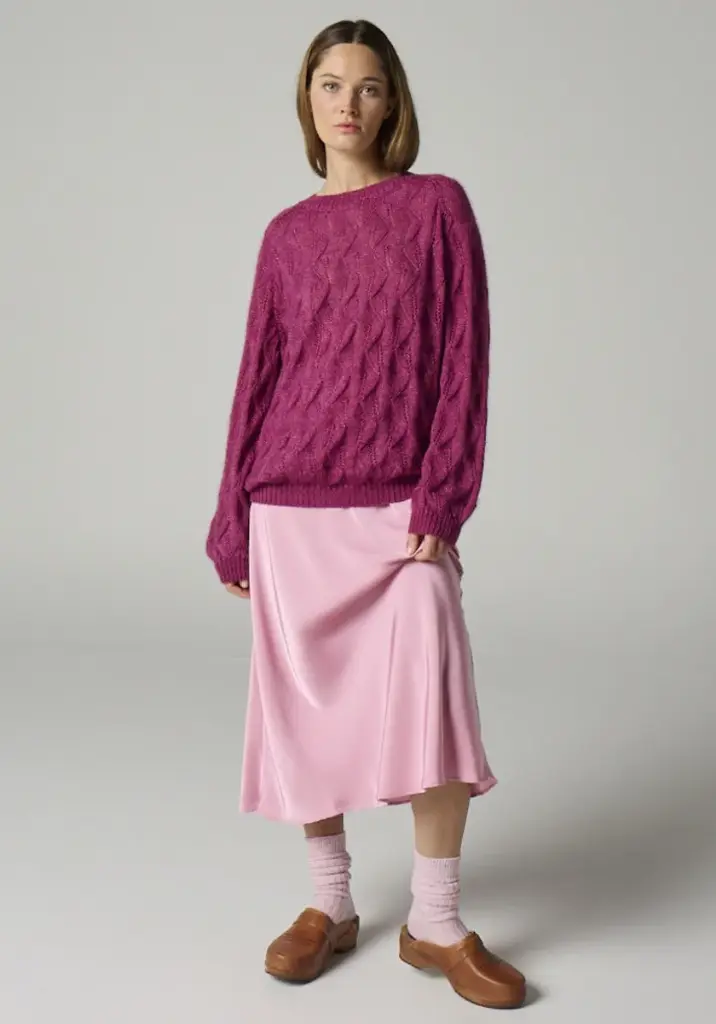 Pull en mohair et soie pour femme