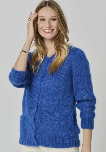 Gilet femme en laine mohair
