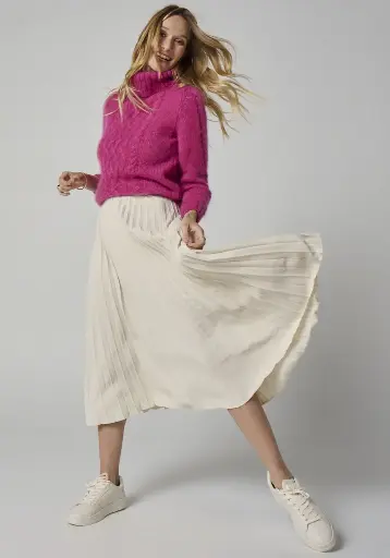 Pull chaud en laine mohair pour femme