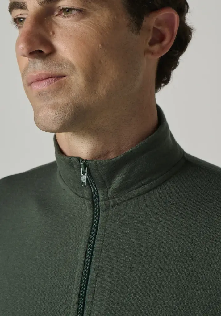 Veste zippée pour homme en laine