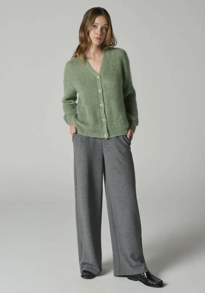 Gilet en mohair des Pyrénées et soie pour femme