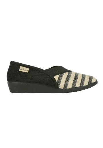 Chaussures rayées en toile pour femme 