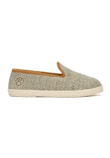 Chaussons mixtes en lin semelle amovible