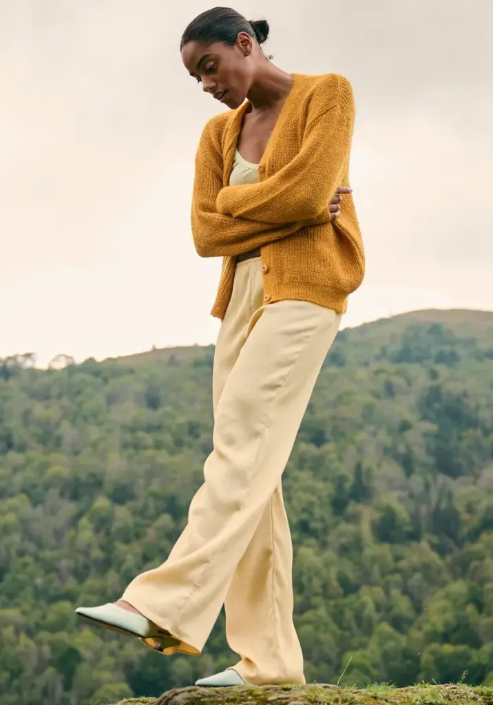 Gilet femme en mohair et soie