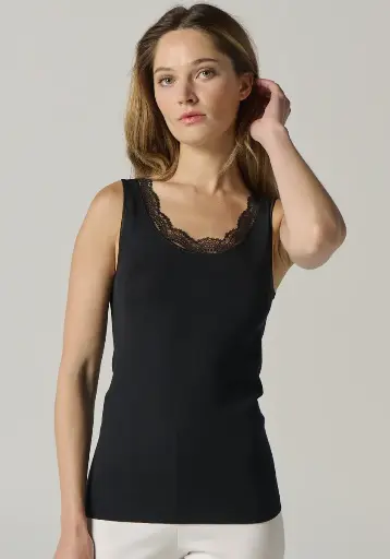 Débardeur femme chaud en laine et soie