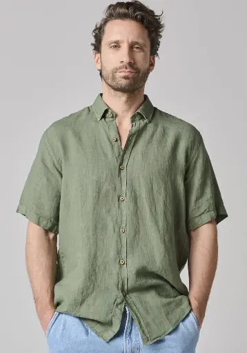 Chemise en lin pour homme coupe confort