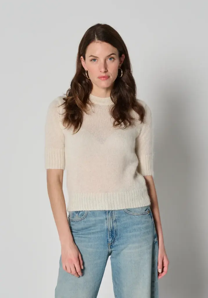 Pull mohair et soie femme