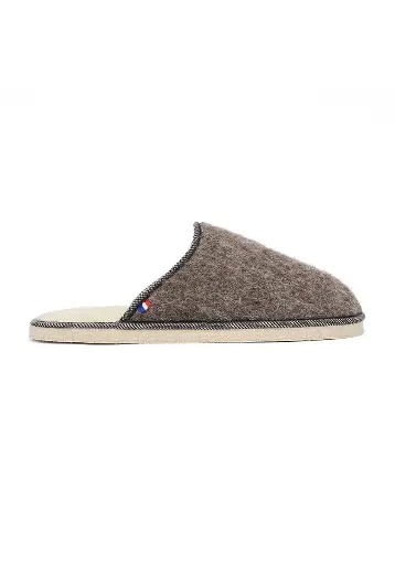 Mules homme en laine semelle feutre