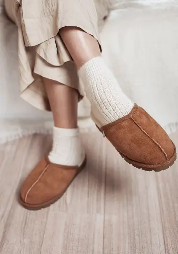 Mules femme teinture végétale avec semelle crantée