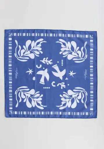 Foulard carré en voile de coton