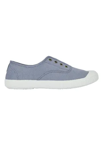 Tennis femme coton bio couleur bleu jean
