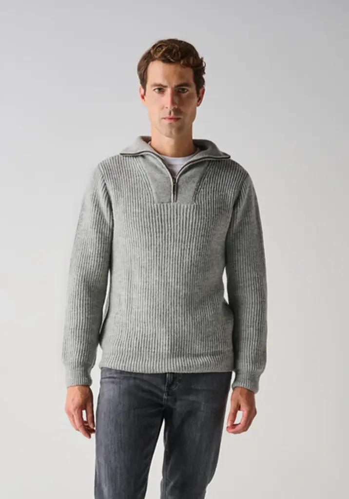 Pull homme col camionneur en laine