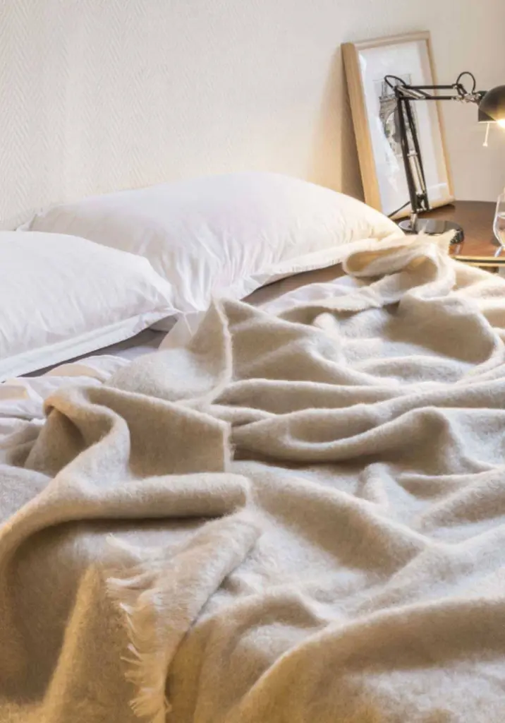 Couverture 100% mohair fabrication française