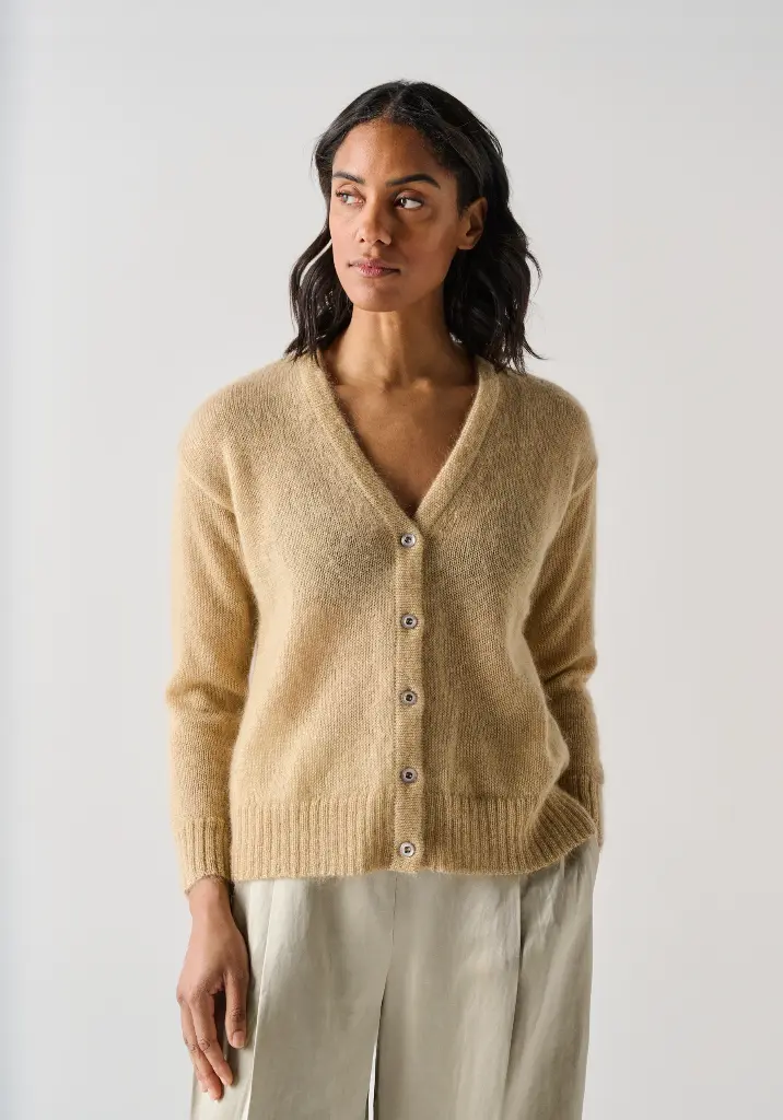Cardigan femme en mohair et soie