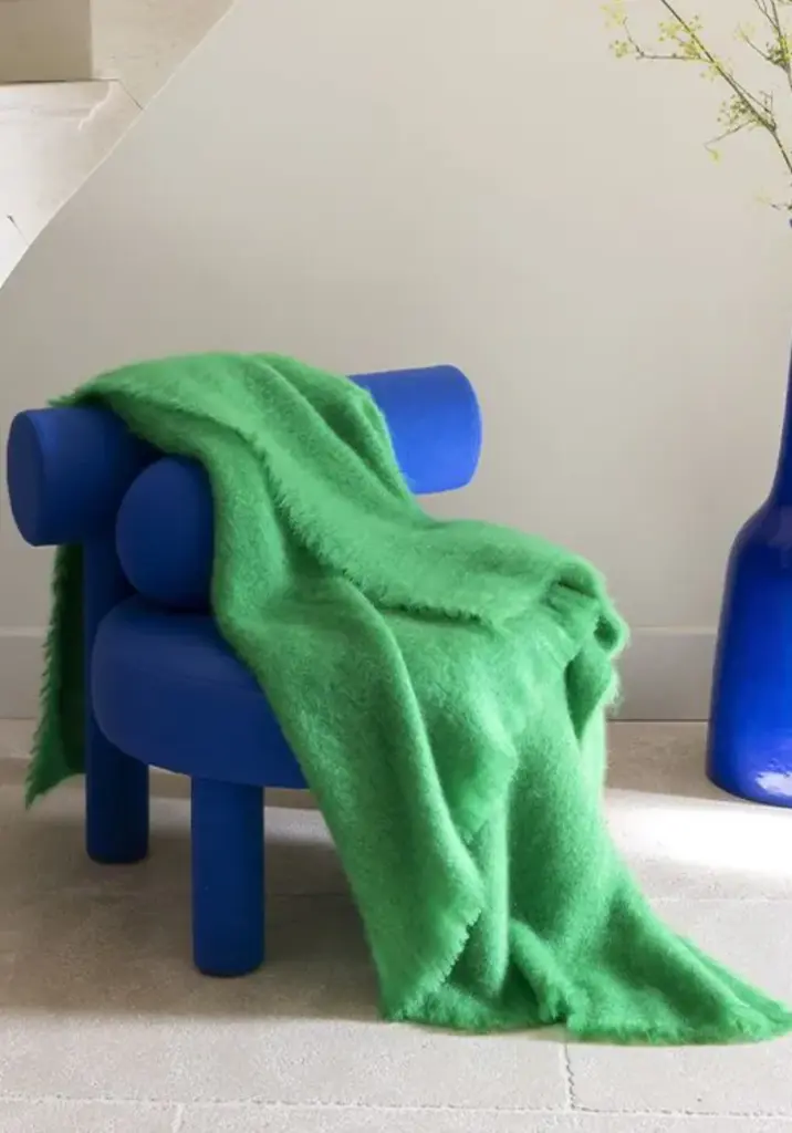 Plaid mohair chaud made in France