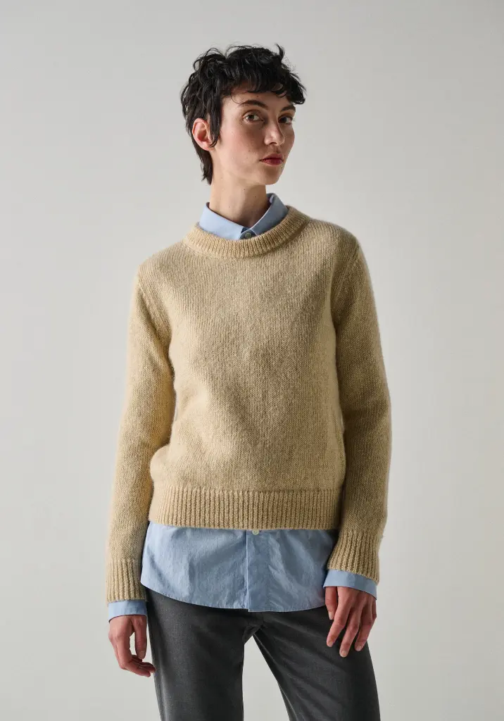 Pull femme col rond en mohair des Pyrénées