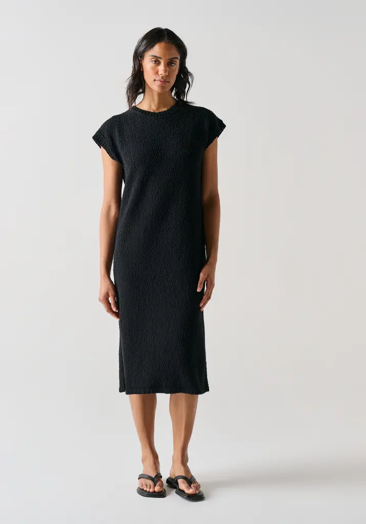 Robe noire longue en coton bio