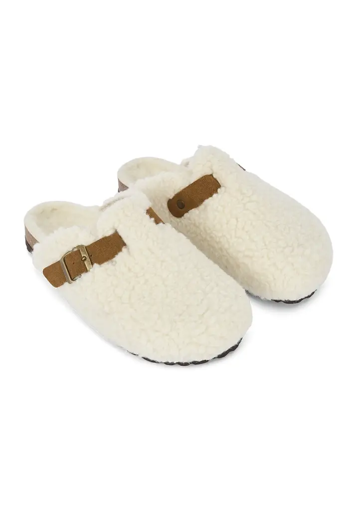 Sabots femme en laine naturelle