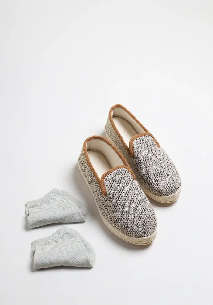 Pack chaussons et socquettes lin et coton