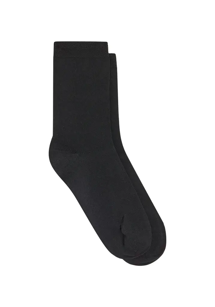 Chaussettes noires mixtes en coton