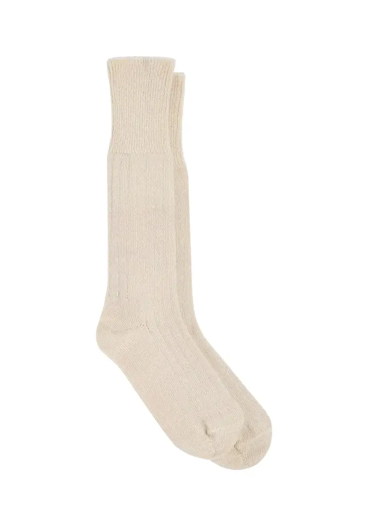 Mi-bas mixtes mohair sans élastique