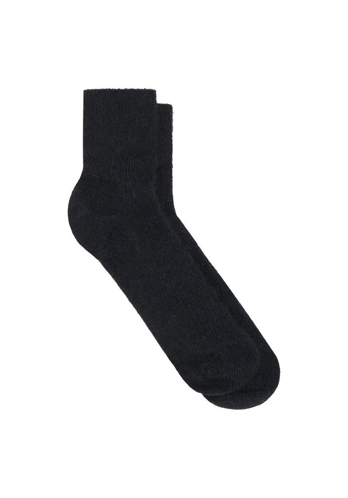 Socquettes noires en mohair de chevreau des Pyrénées