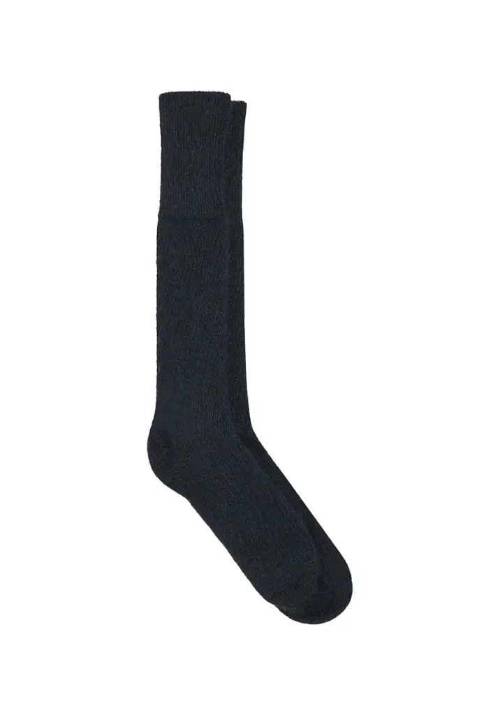 Mi-bas noirs mohair sans élastique