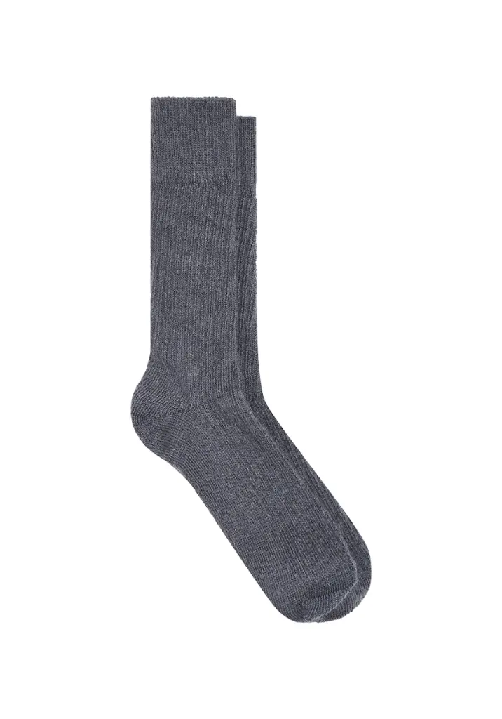 Chaussettes mixtes en mohair coloris gris