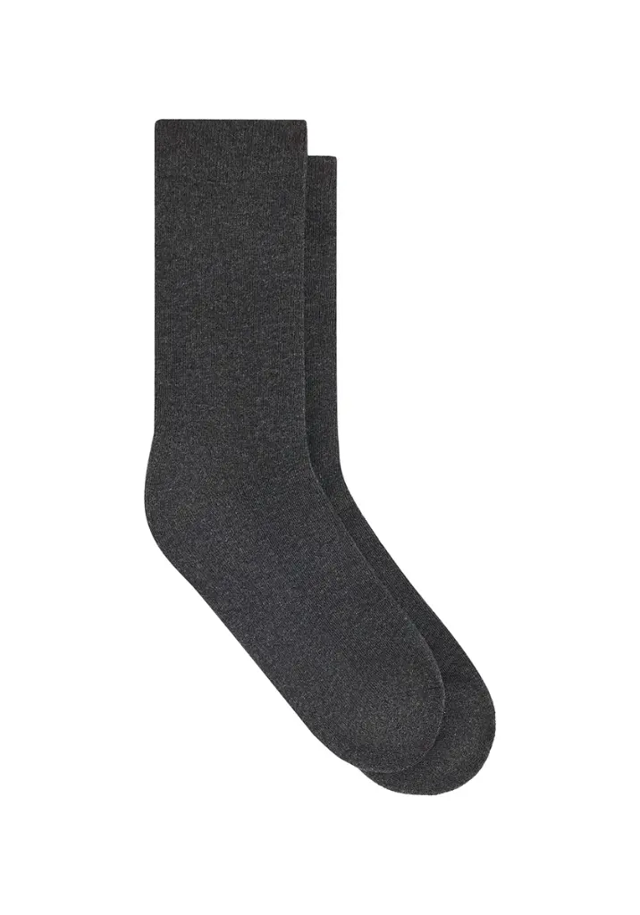 Chaussettes mixtes grises en coton