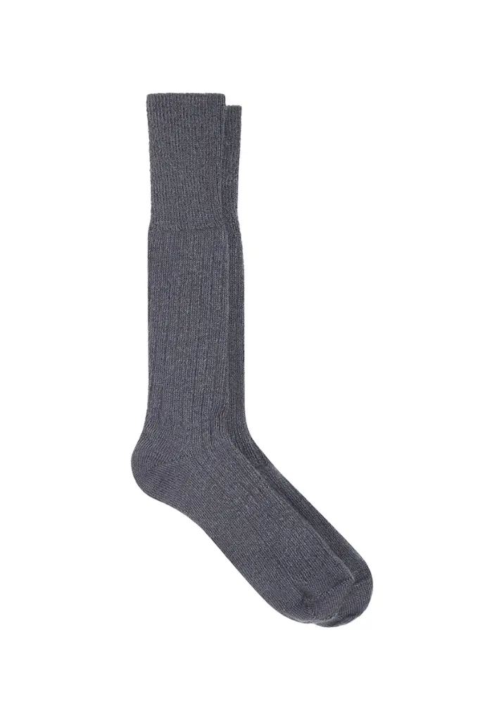 Mi-bas laine mohair sans compression gris