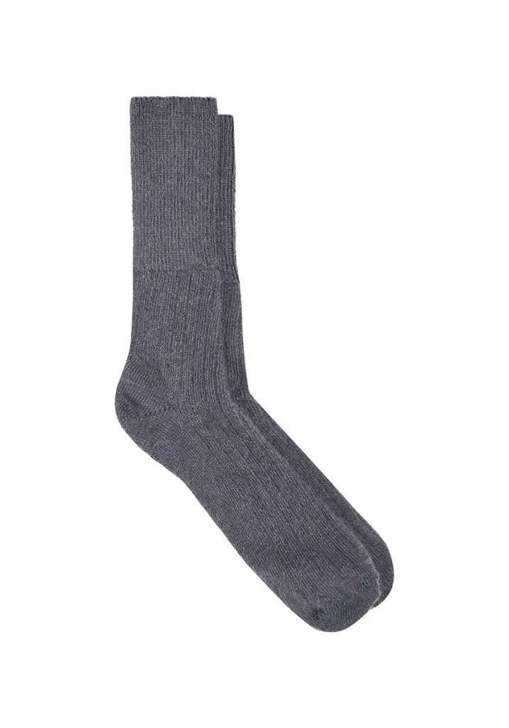 Chaussettes mixtes santé+ en mohair couleur gris