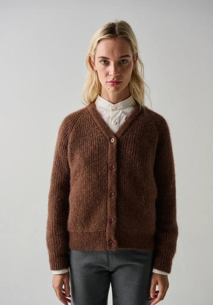 Gilet femme en mohair et soie